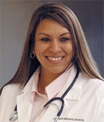 Alumna Zaihleen Keller at her White Coat Ceremonty